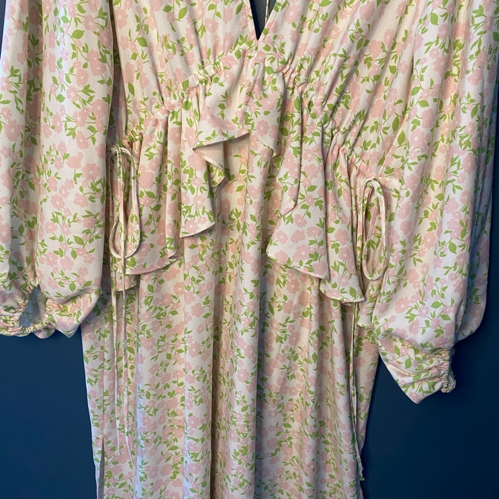 Topshop Ruffle Floral Print Spring Dress - Picture 5 of 10